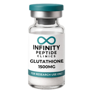 Glutathione research-grade antioxidant compound vial from Infinity Peptide Clinic Australia